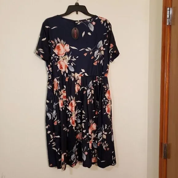 Blue time Floral Short sleeve dress - Picture 2 of 4